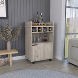 Phoenix Bar Cart with 2 Open Shelves 4 Cubbies and Cabinet B200P173180