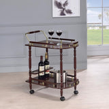 Merlot and Brass 2-shelf Serving Cart B062P145531