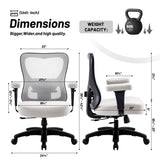 Big Office Chair,Large Ergonomic Executive Chair for Heavy Duty People, Computer Desk Task Chair T3593P338471