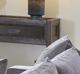 Two-Drawer Sofa Table, No Assembly Required, Two-Tone Finish B108P163821