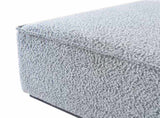 Square Upholstered Ottoman with Black Solid Wood Rubber Feet N769P350123B
