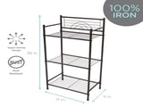 3 Shelves Tiered Iron Storage Shelf in Oil Rubbed Bronze 29450165