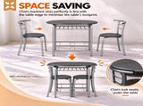 1 Table 2 Chairs Table Set, Oval Tabletop, MDF & Metal Frame, KD Assemble 59100001