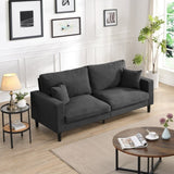 74" High Resilience three seater Sofa, Wooden Frame 3 Seat Sofa, Comfy,Modern Upholstered W2297P264467