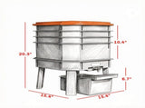 Orange 4-Tray Worm Composter Bin 7.4 Gal Odor-Free, Leak-Proof Indoor & Outdoor Food Waste 97306231