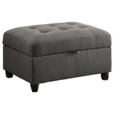 Grey Storage Ottoman B062P153816