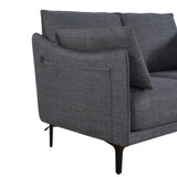 2.5 Seater Sofa For Primary Living Space , Bed Room, Office, USB Charge Port , 2 Pillows,Metel Legs W820P224378