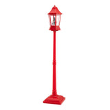 64" Christmas Streetlamp Decor Santa/Snowman/Tree Scene, 60 Warm White LEDs, 8 Tunes, 2 Modes 40533839