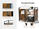 1 Cabinet Door 3-Layer Printer Rack P2 Particleboard Iron Pipes & Melamine Veneer Powder-Coated 68132661