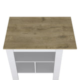 Kitchen Island Pompeya, Three Shelves, White Finish B092123304
