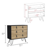 Huna Hairpin Legs Dresser with 3-Drawer Storage B200P173219
