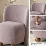 Modern Low Back Accent Chair, Upholstered Armless Living Room Chairs, Round Pine Wood Feet, for N817P224950P