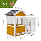 ZNTS Large outdoor chicken coop Wooden chicken coop, duck coop with nest box, bird cage, rabbit cage 10273256