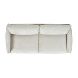 Haven 83" Flange Arm Oak Wood Sofa, Marled Gray Chenille B2719P238350