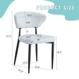 White Minimalist Ergonomic Dining Chair, With A Curved Backrest For Design,Unlocking A W1151P268065