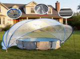 16-foot retractable pool cover, PVC film fiberglass rod pool fence, outdoor swimming pool 15735388