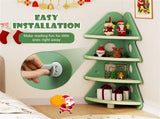 4-Tier Kids Christmas Tree Corner Bookshelf, Anti-Falling Guardrails & Anti-Tipping Kit for 3 Years 01810271