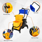 55 Quart Cleaning Bucket with Dual Buckets 62670818