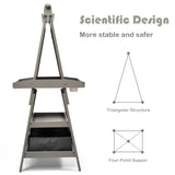 3-in-1 Double-Sided Storage Art Easel Gray 85330525