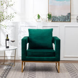 Lenola Contemporary Upholstered Accent Arm Chair, Green T2574P164510