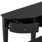 U-Style Modern Curved Console Table Sofa Table with 3 drawers and 1 Shelf for Hallway, Entryway, WF312995AAB