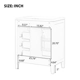 30" Bathroom Vanity without Sink, Cabinet Base Only, Bathroom Cabinet with Drawers, Solid Frame and WF321000AAF