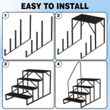 ZNTS Swimming Pool Ladder Above Ground, RV Steps with Handrail, Heavy Duty Pool Step Hot Tub Steps, 660 72379704