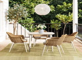 Santorini 33.5" Square Outdoor Patio Table Aluminum B2719P308010
