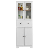 ZNTS FCH MDF Spray Paint 4 Doors 1 Pump Bathroom Cabinet White 62473247