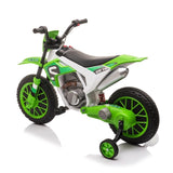 ZNTS 12V Kids Ride on Toy Motorcycle, Electric Motor Toy Bike with Training Wheels for Kids 3-6, Green W2181137974