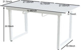 white color,Square Extendable Dining Table with metal leg,Modern Space Saving Kitchen Table for W234P181671