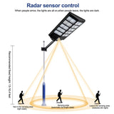 ZNTS Outdoor Commercial LED Solar Street Light IP67 Dusk-to-Dawn Road Lamp 98608039