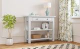 ZNTS TREXM Retro Console Table with Drawer and Two Sturdy Shelves for Entryway, Living Room N715P195561K