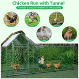 10x3FT Metal Chicken Coop Run Backyard Hen House Poultry Habitat Cage w/Cover W2505P151984