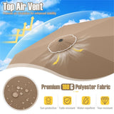 10 Feet Patio Umbrella with Crank Tilt Adjustment - Beige 07159711