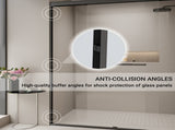 44-48 in. W x 72 in. H Double Sliding Shower Door, Semi-frameless Bypass Bathroom Sliding Door with W1920P300302