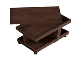 Small Coffee Table Wheels, 360&deg Rotating Desktop Multi-Functional Side Table, Rolling End Table 09869687