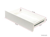 RGB LED Double Side Cabinet Bedside Table White 50895422