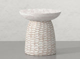 Elmford 13 inch Wide Solid Wood Contemporary Accent Table in White Wash, Assembled B2732P605429