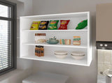 White Wall Cabinet with Open Storage B062P252208