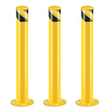 ZNTS Safety Bollard Post, 42 Inch Height Steel Bollards, 3.5 Inch Diameter Parking Bollard, Yellow Powder 93941202