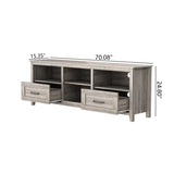 ZNTS 70.08 Inch Length TV Stand for Living Room and Bedroom, with 2 Drawers and 4 High-Capacity Storage 31749468