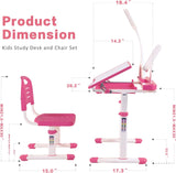 Desk for Kids Desk and Chair Set Kids Art Desk Drafting Table Desk Set with Adjustable Height, 50667401