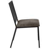 Brown and Black Slat Back Side Chair B062P209299