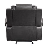 Modern Luxury Chair Glider Reclining 1pc Formal Living Room Furniture Premium Faux Leather B011P228953