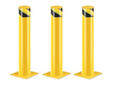 Safety Bollard Post, 36 Inch Height Steel Bollards, 4.5 Inch Diameter Parking Bollard, Yellow Powder 22986142