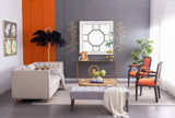 48"x48" Antique Style Decorative Square Wall Mirror with Mirrored Frame, Wall Decor for Living Room W2078126897