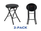 Vinyl Padded Folding Counter Stool, Black 21415537