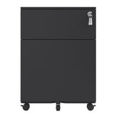 ZNTS 2 Drawer Mobile File Cabinet with Lock Steel File Cabinet for Legal/Letter/A4/F4 Size, Fully W252125343