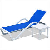 Patio Chaise Lounge Adjustable Aluminum Pool Lounge Chairs with Arm All Weather Pool Chairs for W1859109677